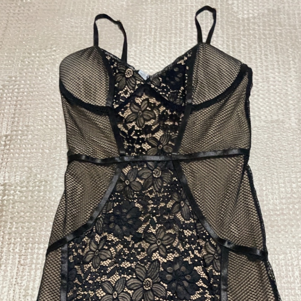 Nude Black Midi dress